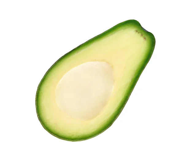 Frische halbe Avocado isoliert auf weißem Hintergrund — Stockfoto