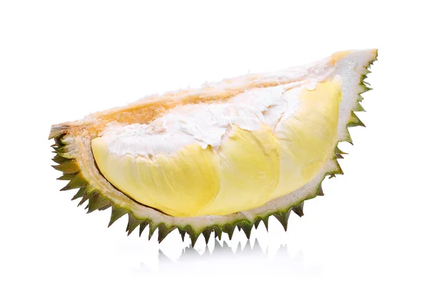 Κίτρινο durian, βασιλιάς των φρούτων και των τροπικών φρούτων που απομονώνονται σε whi — Φωτογραφία Αρχείου