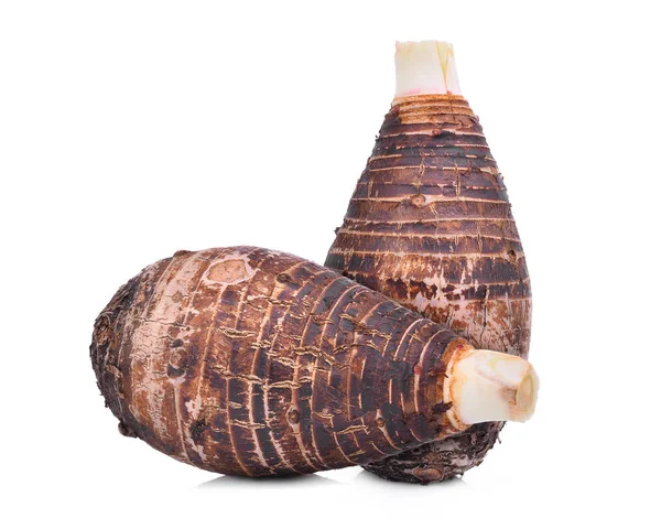 Two whole taro isolated on white background — Stock Photo, Image