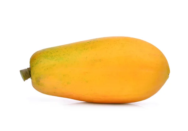 Tutta la papaia matura isolata su sfondo bianco — Foto Stock