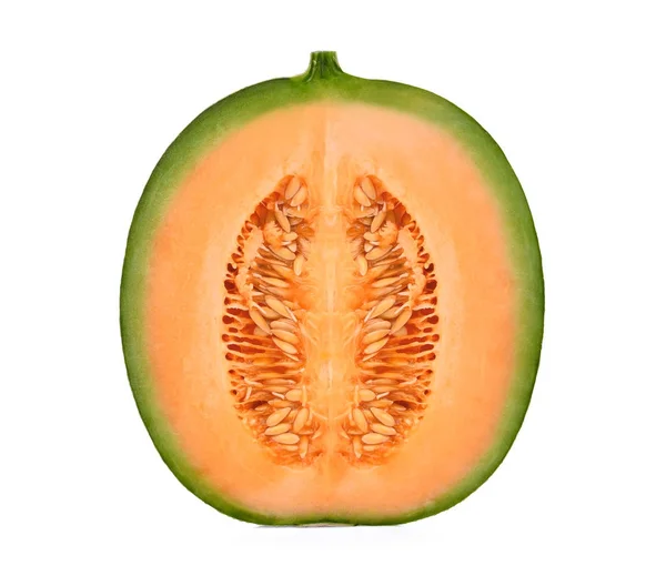 Demi-coupe de melons japonais, melon orange ou melon cantaloup wi — Photo