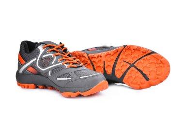 Beyaz arka plan üzerinde izole yeni unbranded spor ayakkabı