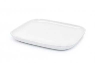 boş beyaz plaka beyaz arkaplanda izole