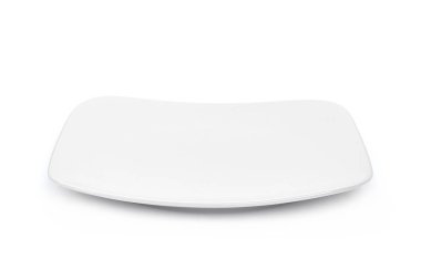 boş beyaz plaka beyaz arkaplanda izole