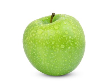 damla su ile yeşil elma veya granny smith elma bütündür