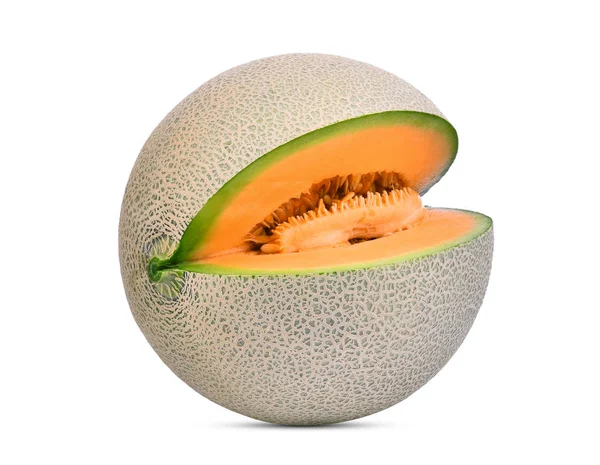 Corte entero de melones japoneses, melones de naranja o melones melones —  Fotos de Stock