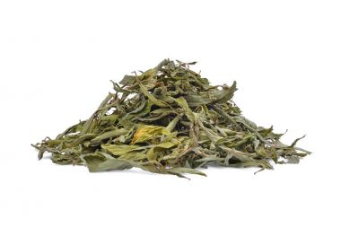 kurutulmuş stevia rebaudiana bertoni üzerinde beyaz backgr izole yığını