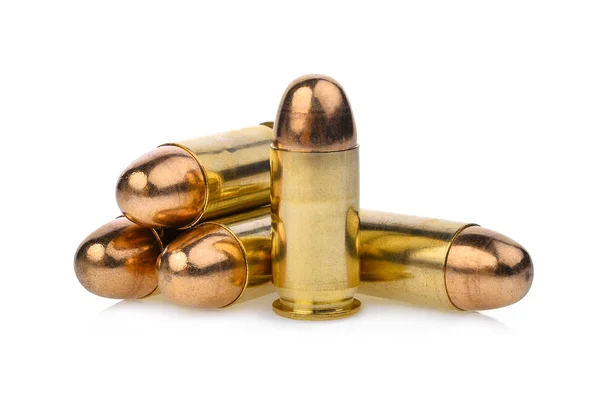 Patronen 0,45 acp Pistolen Munition, Vollmetalljacke 0,45 Kugel — Stockfoto