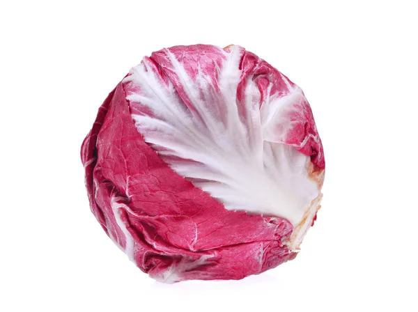 Red salad (radicchio) organic vegetable isolated on white backgr — Stock Photo, Image