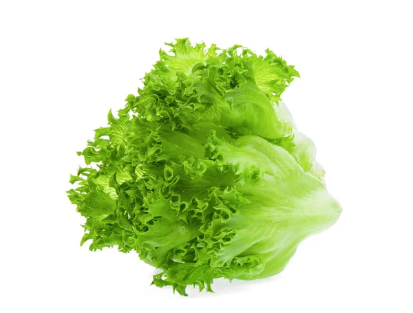 Green frillice iceberg lettuce isolated on white background — Stock Photo, Image