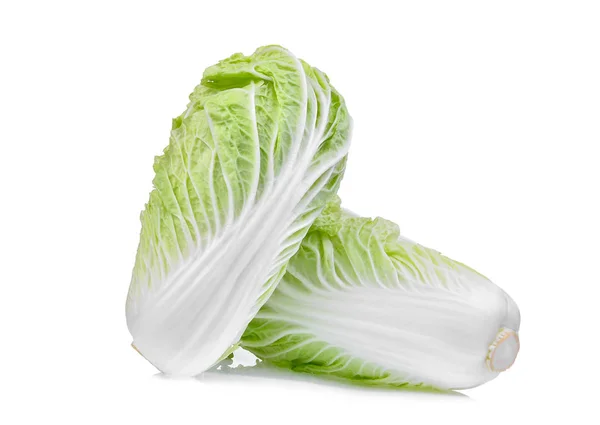 Warzywa świeże kapusta pekińska na białym tle — Zdjęcie stockowe
