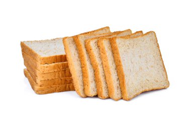 Beyaz arka plan üzerinde izole kepekli ekmek dilimi