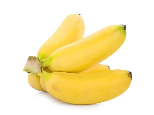 Pisang mas Bananen isoliert auf weißem Hintergrund — Stockfoto