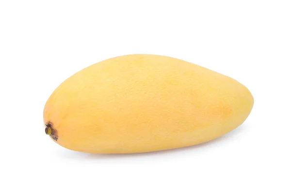 Rijpe geheel gele mango geïsoleerd op witte achtergrond — Stockfoto
