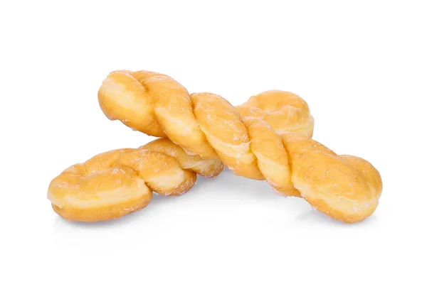 Beyaz arka plan üzerinde izole büküm ekmek çörek — Stok fotoğraf