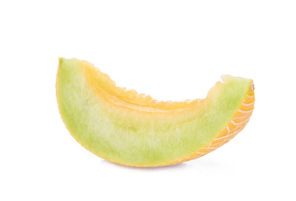 Geschnittene Perle Orange Melone isoliert auf weißem Hintergrund — Stockfoto