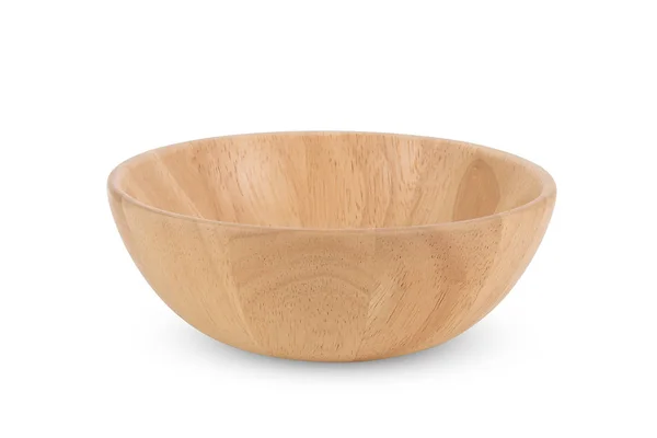 Wood bowl isolated on white background — Stock Photo, Image