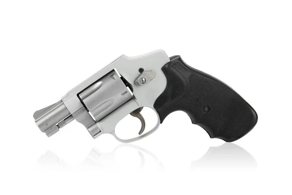 .38 Airweight Pocket Revolver isoliert auf weißem Hintergrund, Rückseite — Stockfoto