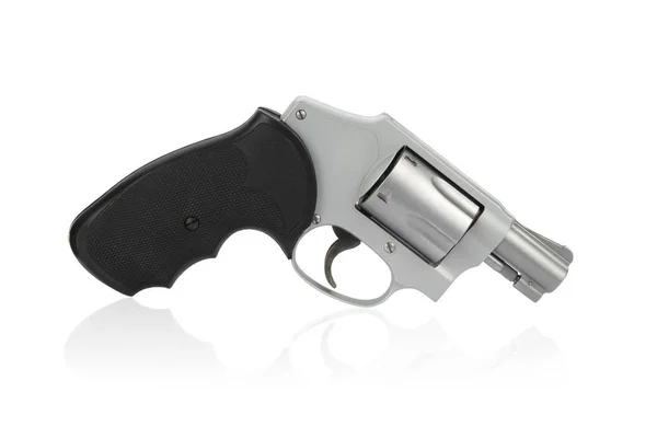 .38 Airweight Pocket Revolver isoliert auf weißem Hintergrund, Rückseite — Stockfoto