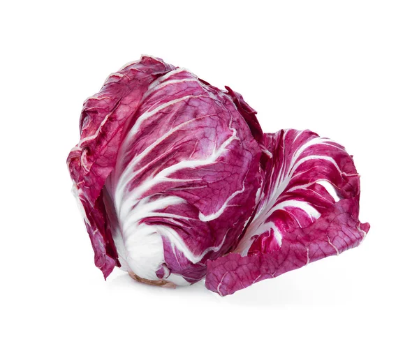 Red radicchio isolated on white background, healthy food — ストック写真