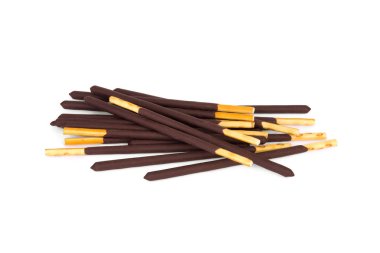 Çikolata Bisküvi izole üzerinde beyaz arka plan sopa