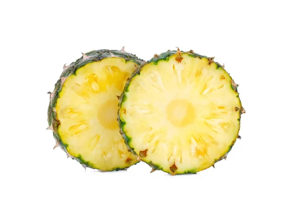 Sliced Pineapple Isolated White Background — Stock Photo, Image