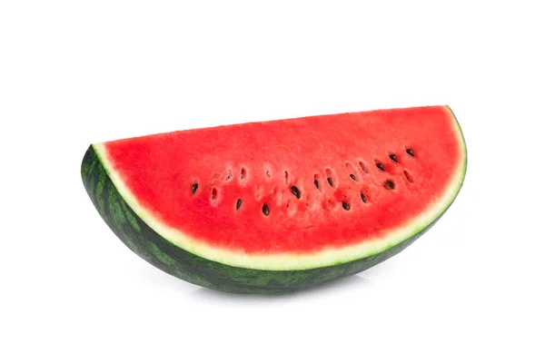 Skivad Vattenmelon Isolerad Vit Bakgrund — Stockfoto