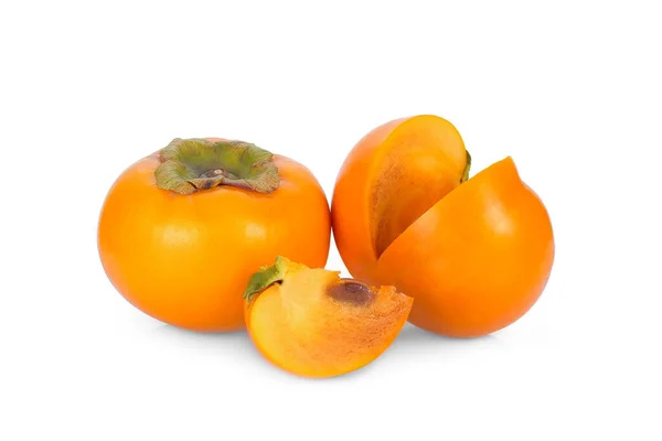 Persimmon Buah Terisolasi Latar Belakang Putih Stok Gambar Bebas Royalti