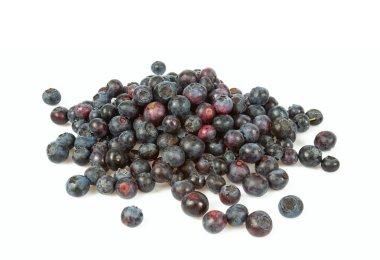 Beyaz arka planda izole edilmiş taze yaban mersini.