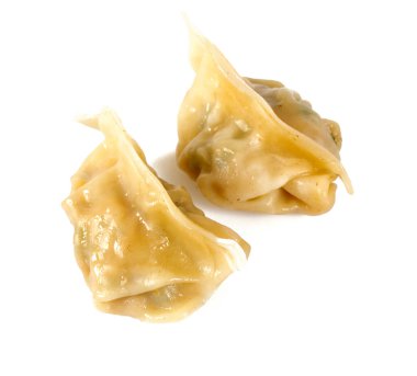 Soya soslu taze Japon gyoza köftesi.