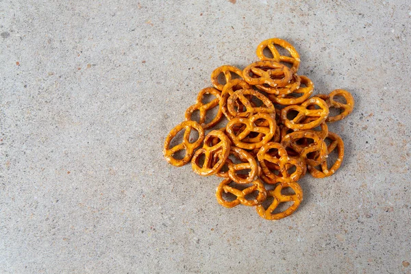 Pretzel Cookies Granit Yta — Stockfoto