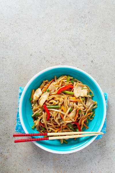 Asian Noodles Vegetables Mushrooms — Stock Photo, Image