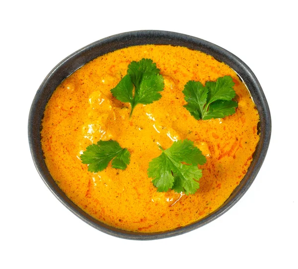 Curry Pollo Tazón Aislado Blanco — Foto de Stock