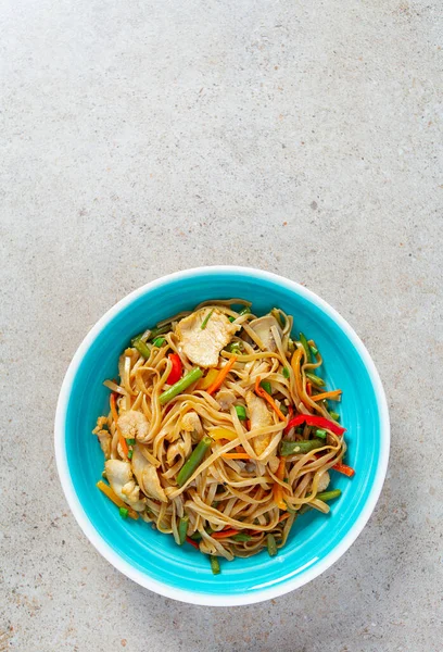 Asian Noodles Vegetables Mushrooms — Stock Photo, Image