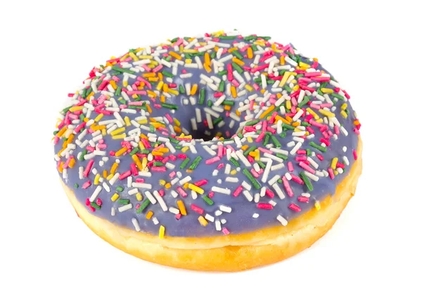 Frischer Donut isoliert auf weißem Hintergrund — Stockfoto