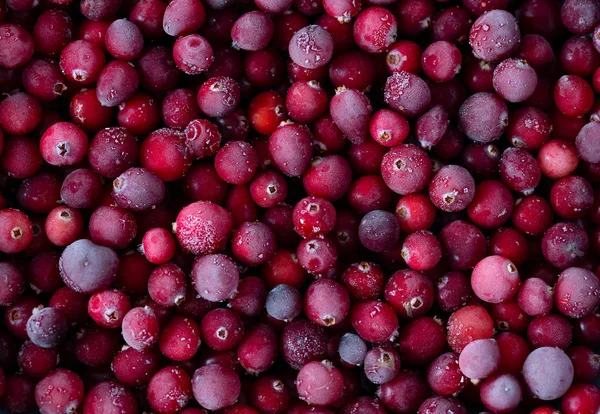 Congelados Cranberries Fundo Bagas Saudáveis — Fotografia de Stock