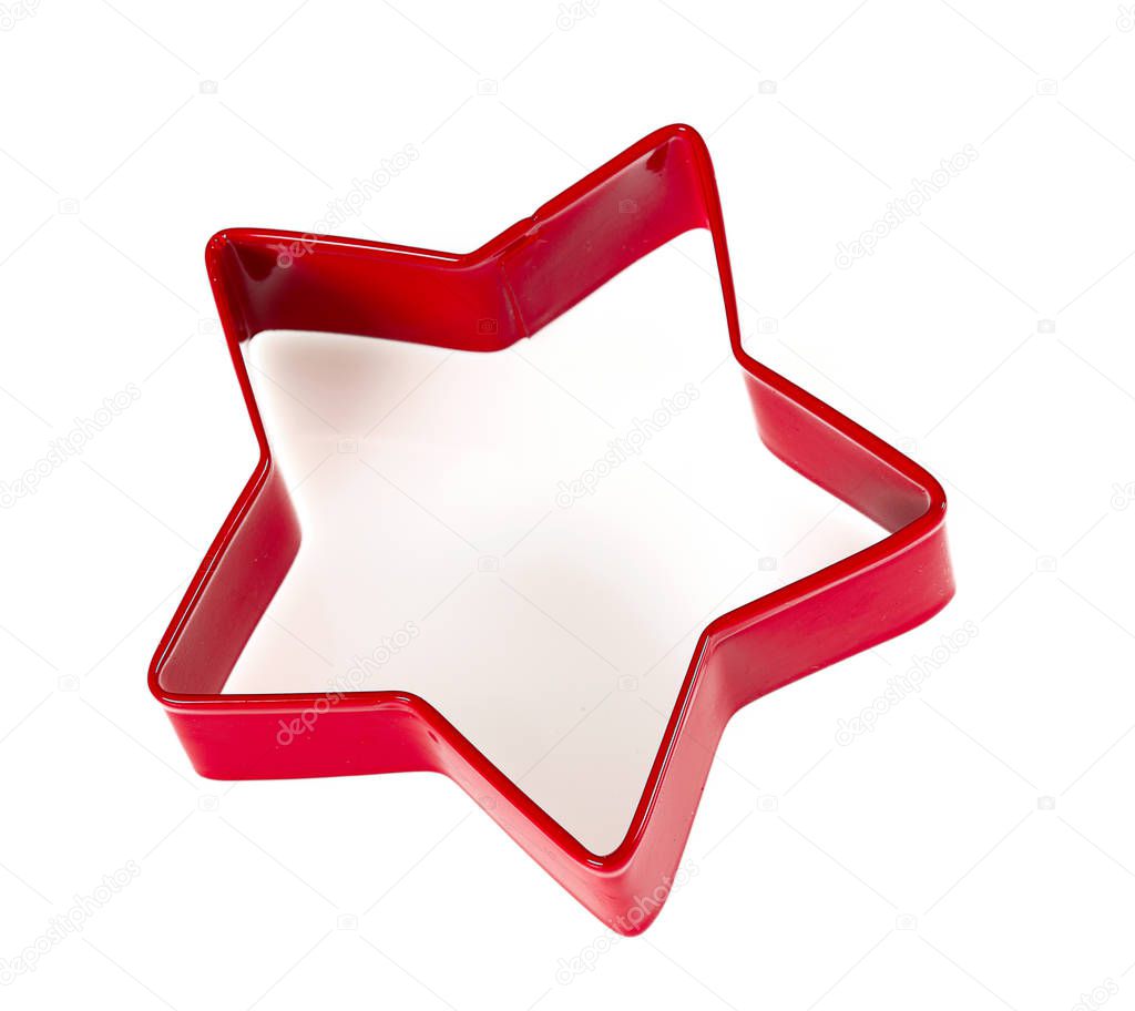 star cookie cutter isolated on white background