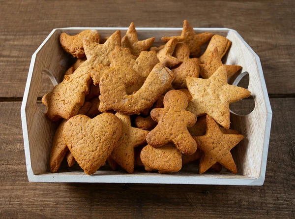 Shortbread cookies i en låda — Stockfoto