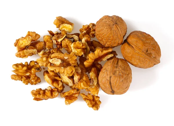 Nueces Aisladas Sobre Fondo Blanco — Foto de Stock