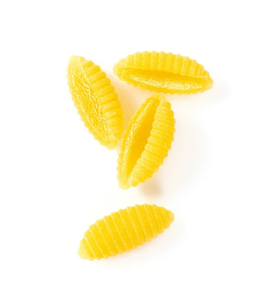 Gnochetti sardi rohe Pasta isoliert auf weißem Untergrund — Stockfoto