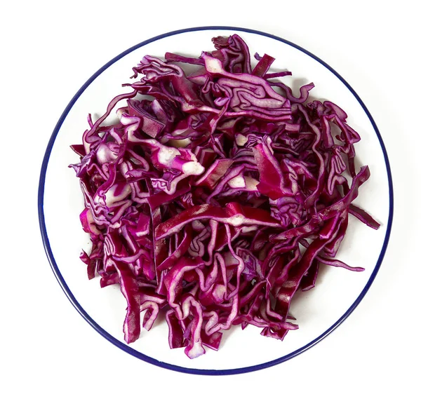 Red cabbage isolated on white backrgound — Stock Photo, Image