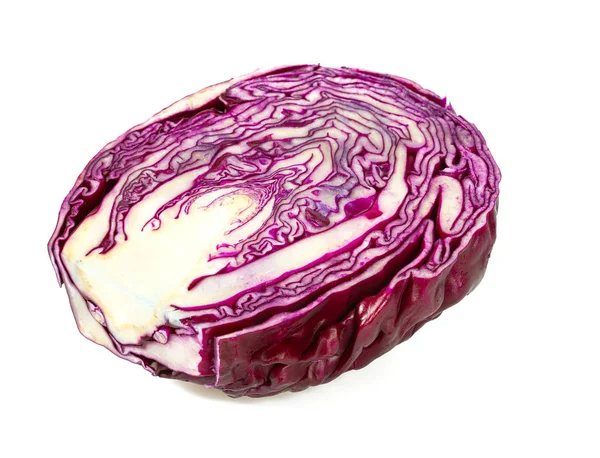 Red cabbage isolated on white backrgound — Stock Photo, Image