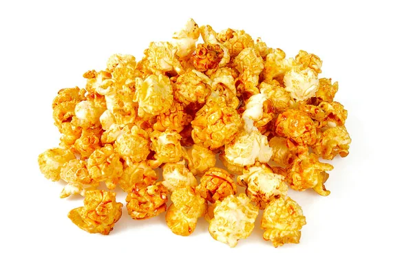 Caramelized Pop Corn Isolated White — Stock Photo, Image