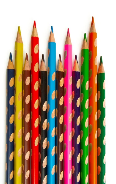 Cute Color Pencils Isolated White — ストック写真