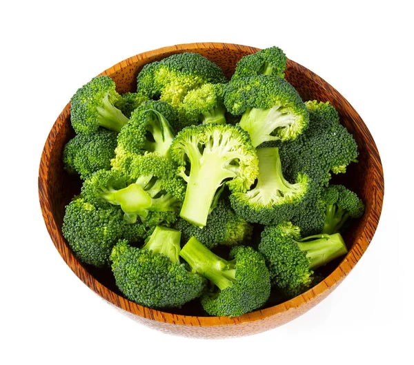Brokoli Segar Terisolasi Atas Putih — Stok Foto