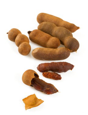 tatlı demirhindi beyaz üzerine izole