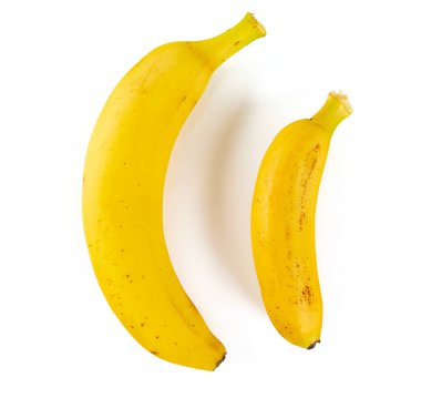 Beyaz arka planda izole edilmiş iki muz