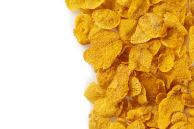 Beyaz üzerine izole mısır gevrekleri