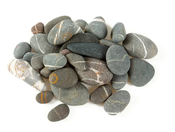 Pebbles Isolado Fundo Branco — Fotografia de Stock