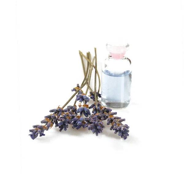 Lavendelolja Isolerad Vitt — Stockfoto